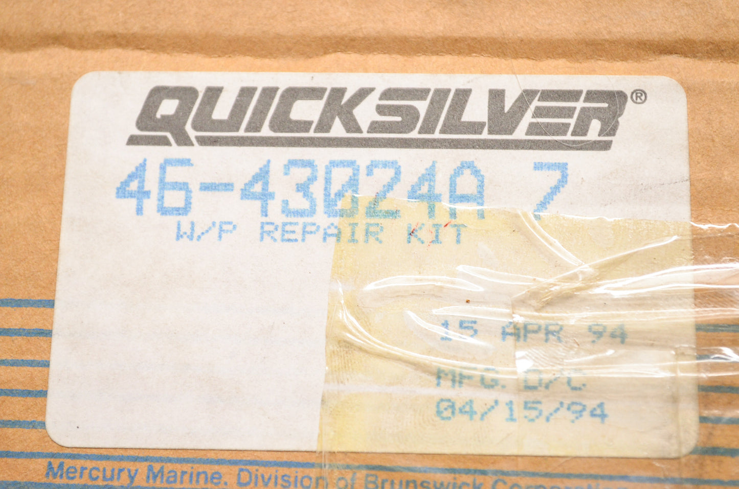 New OEM Quicksilver Mercury Marine Water Pump Repair Kit NOS