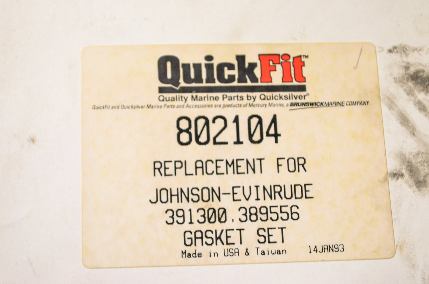 New QuickFit Quicksilver Mercury Marine Gasket Kit NOS