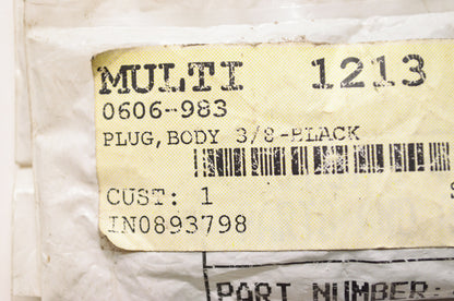 New OEM Arctic Cat 0606-983 Black Body Plug 3/8 Qty 2 NOS
