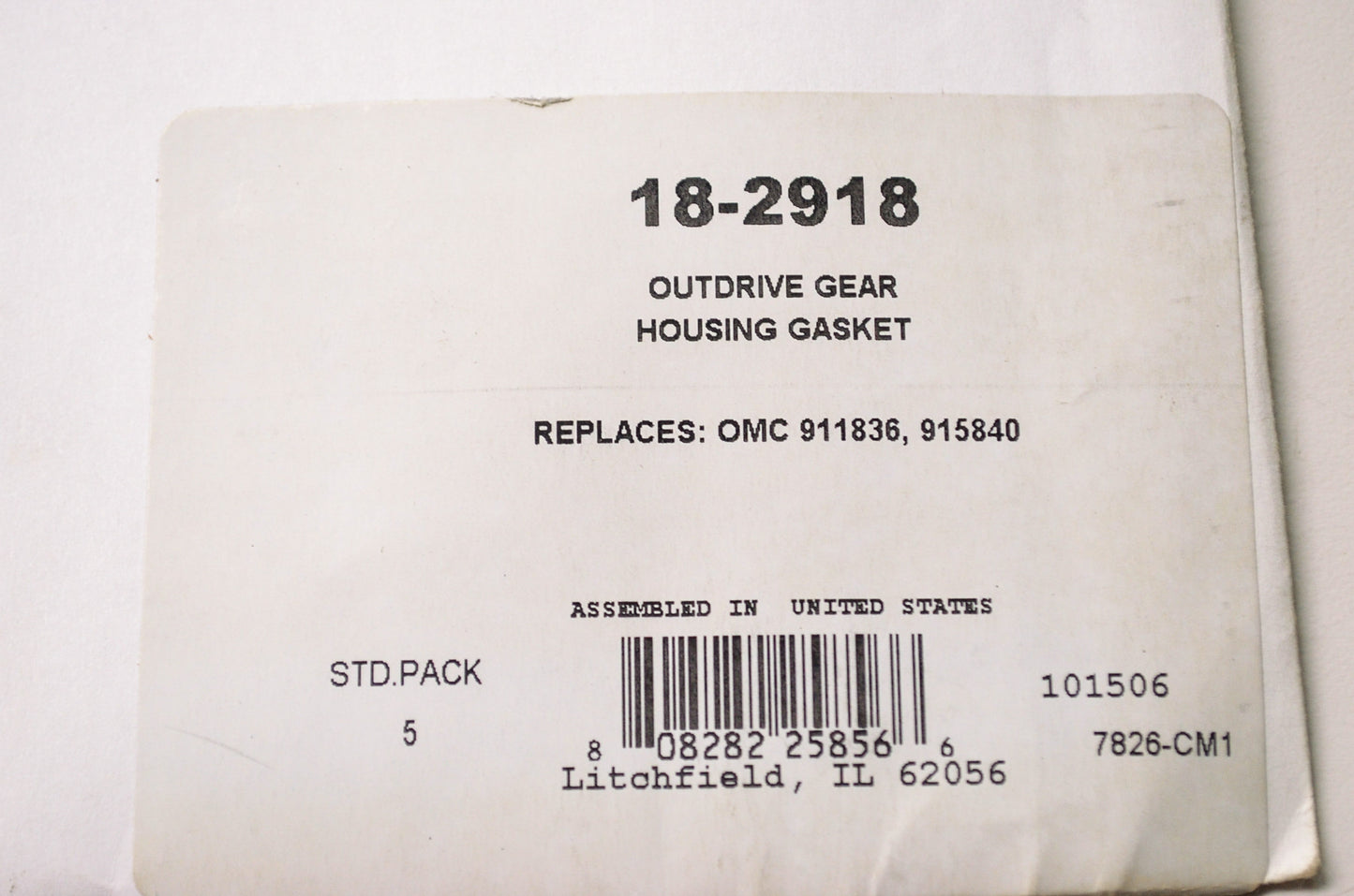 New Sierra Outdrive Gear Housing Gasket Qty 4 NOS