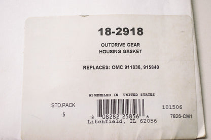 New Sierra Outdrive Gear Housing Gasket Qty 4 NOS