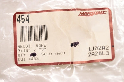 New Marshall Recoil Rope 3/16 x 73' NOS