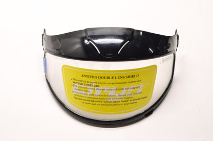 New Castle Cirrus CS-10 Clear Anti Fog Double Lens Thermoplastic Face Shield NOS