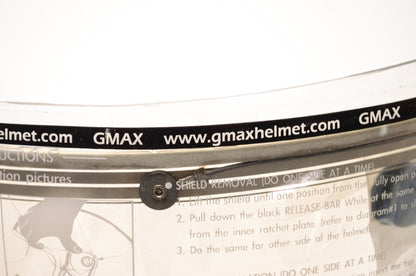 New Gmax Helmet Double Lens Platinum Hard Coated Anti Fog Scratch Face Shield M