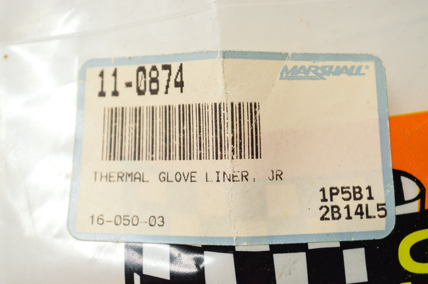 New SPI White Thermal Glove Liner Jr. NOS