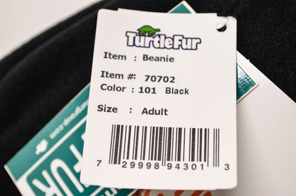 New TurtleFur Black Beanie Adult Size  NOS