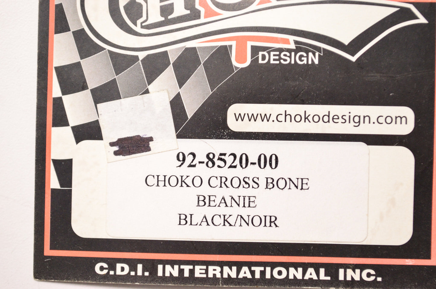 Choko 92-8520-00 Black Cross Bone Beanie NOS