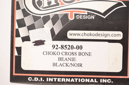Choko 92-8520-00 Black Cross Bone Beanie NOS