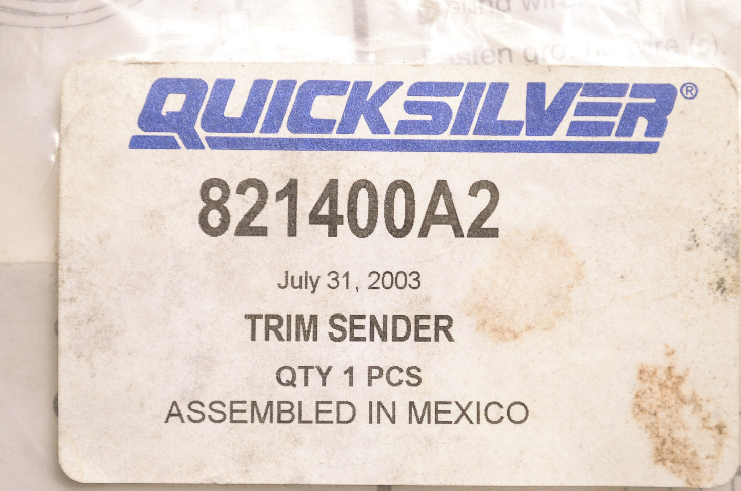 New OEM Quicksilver Mercury Marine Trim Sender Kit NOS