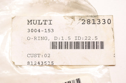 OEM Arctic Cat 3004-153 O-Ring D:1.5 ID:22.5 Qty 2 NOS
