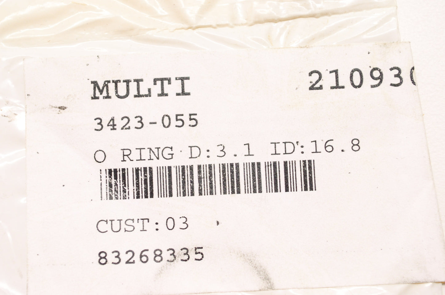 OEM Arctic Cat 3423-055 O-Ring D:3.1 ID:16.8 Qty 2 NOS