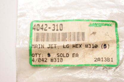 New Marshall Main Jet LG Hex #310 NOS
