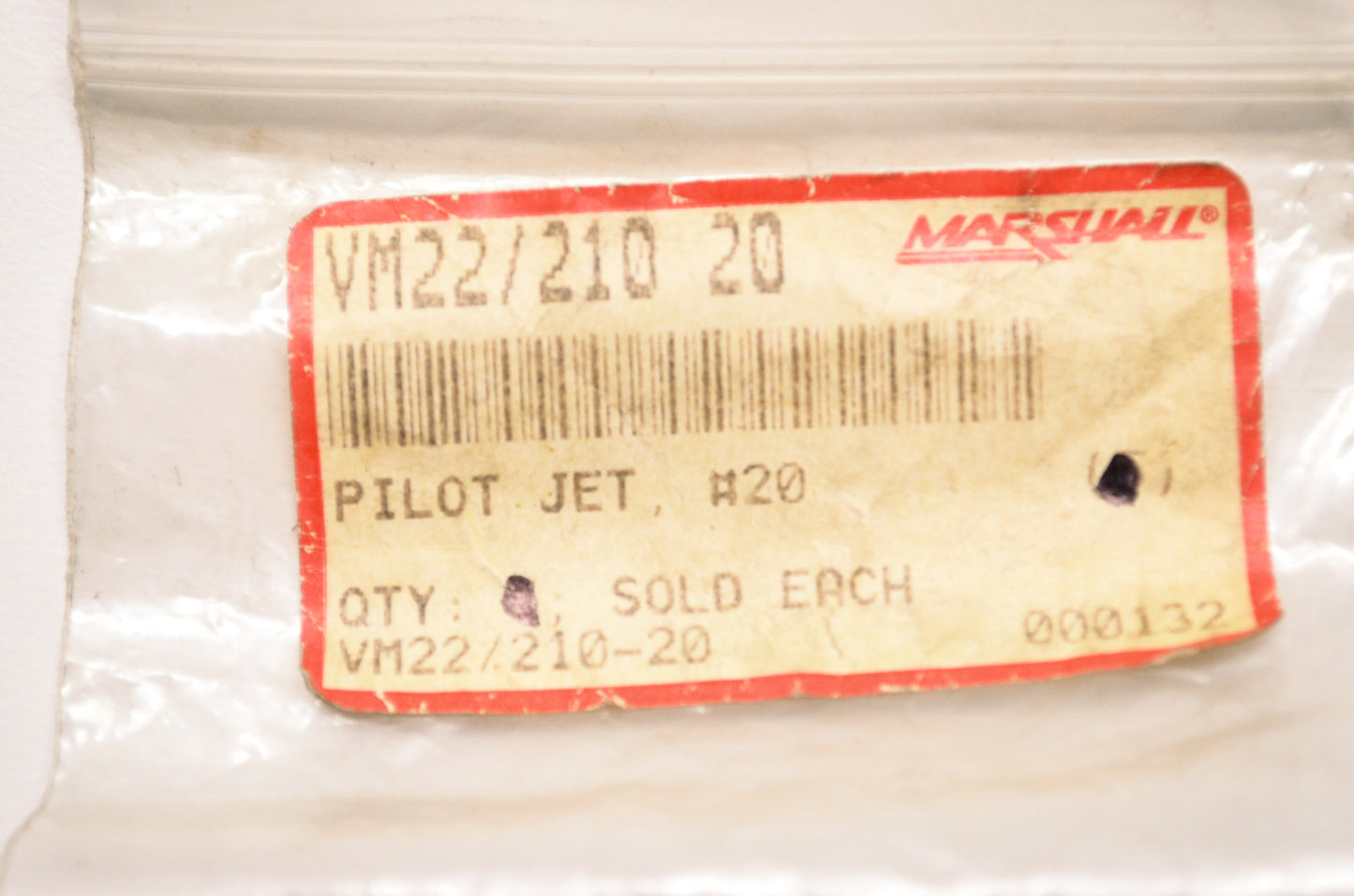 New Marshall Pilot Jet #20 NOS