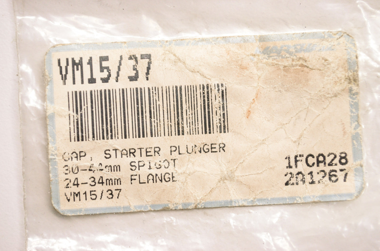 Starter Plunger Cap 30 - 44mm Spigot 24 - 34mm Flange NOS