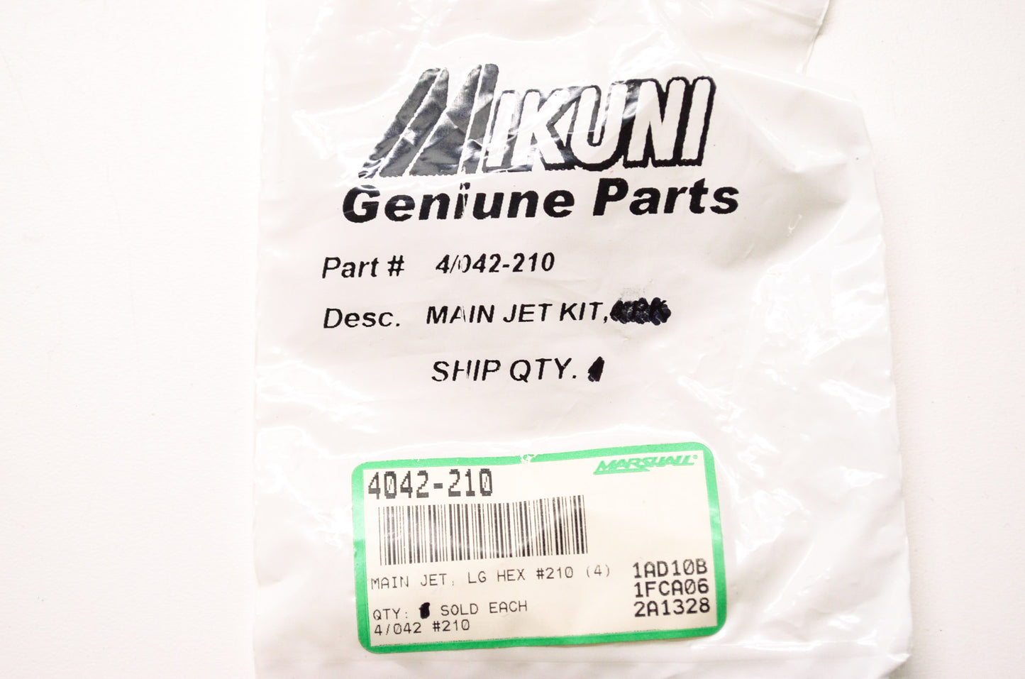 New Mikuni Main Jet LG Hex #210 NOS