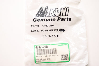 New Mikuni Main Jet LG Hex #210 NOS
