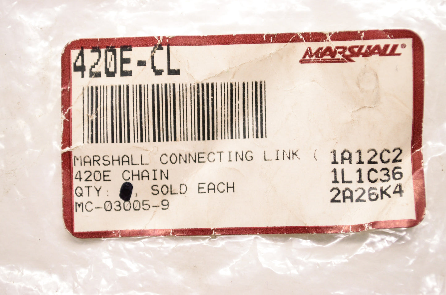 New Marshall Connecting Link for 420E Chain NOS