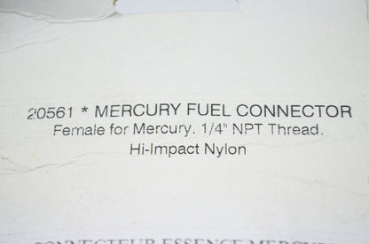 Seachoice Products Mercury Fuel Connector 1/4' NOS