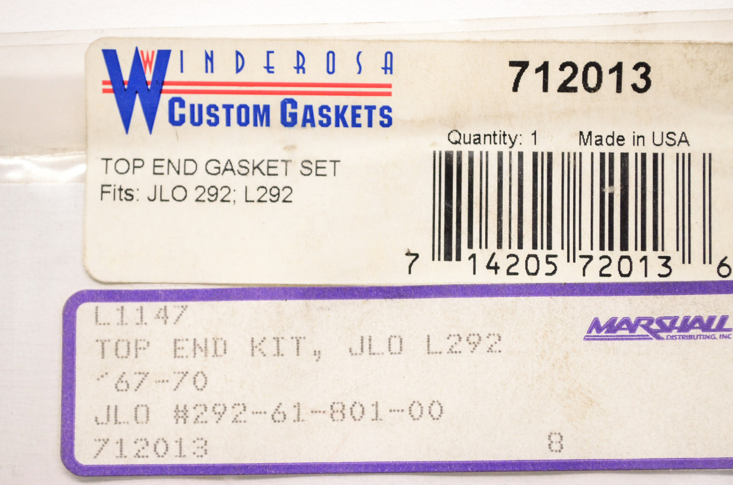 Top End Kit JLO L292 '67-71 NOS