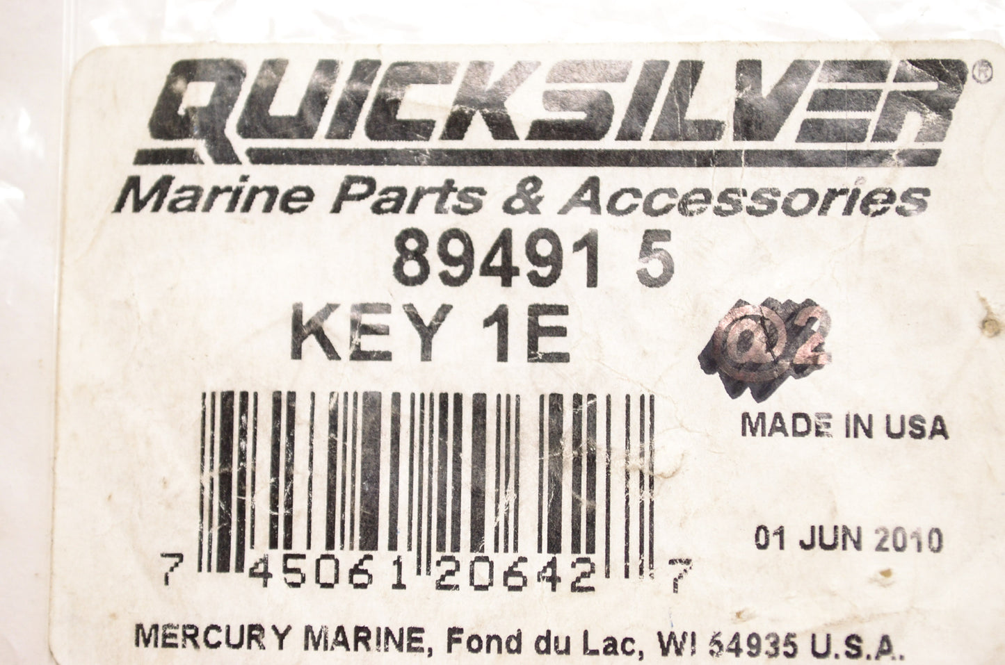 New OEM Quicksilver Mercury Marine Key 1E NOS