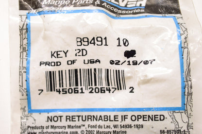New OEM Quicksilver Mercury Marine Key 2D NOS
