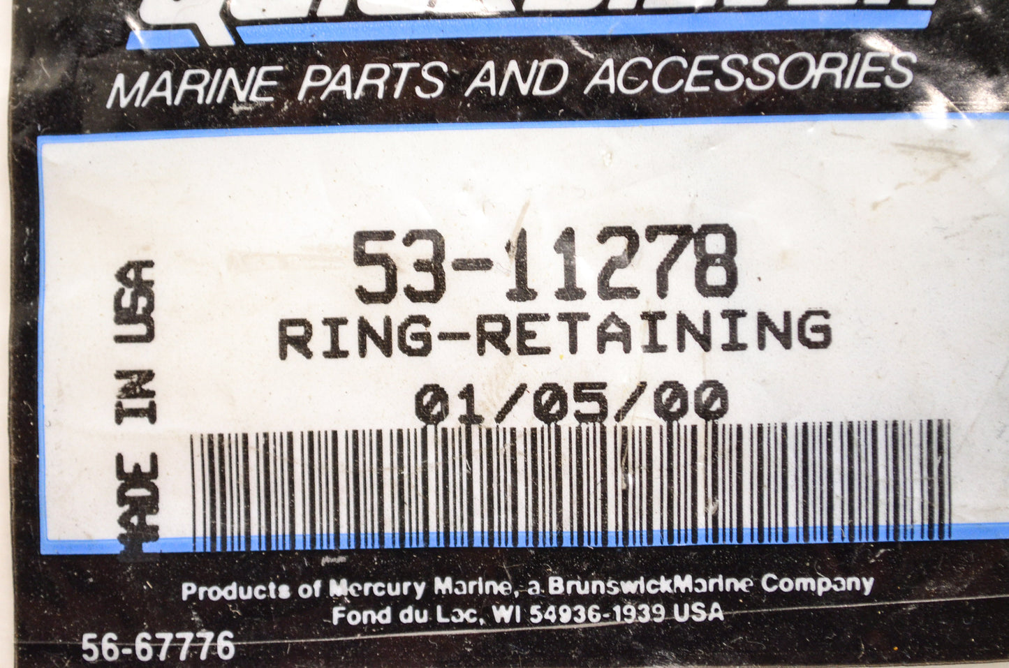 New OEM Quicksilver Mercury Marine Retaining Ring Qty 2 NOS