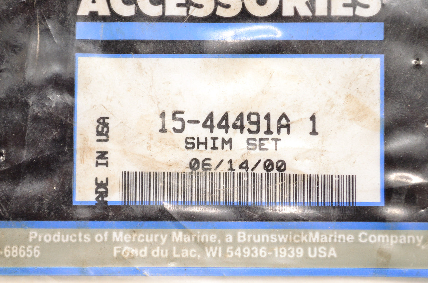 New OEM Quicksilver Mercury Marine Shim Set Qty 5 NOS