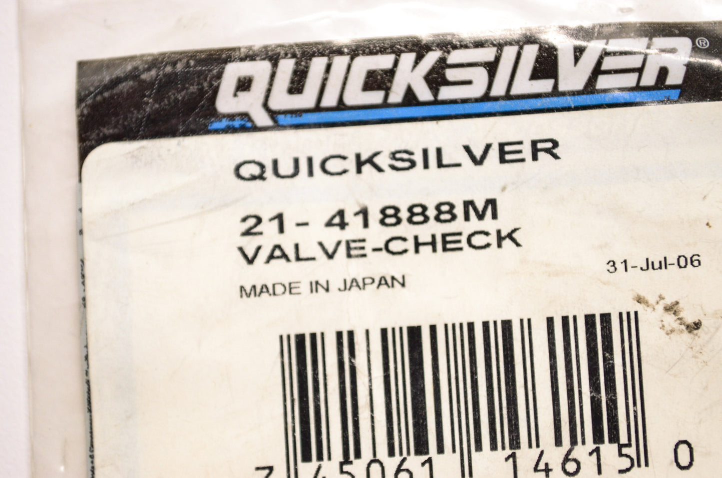 Quicksilver 21-41888M Mercury Marine Check Valve NOS