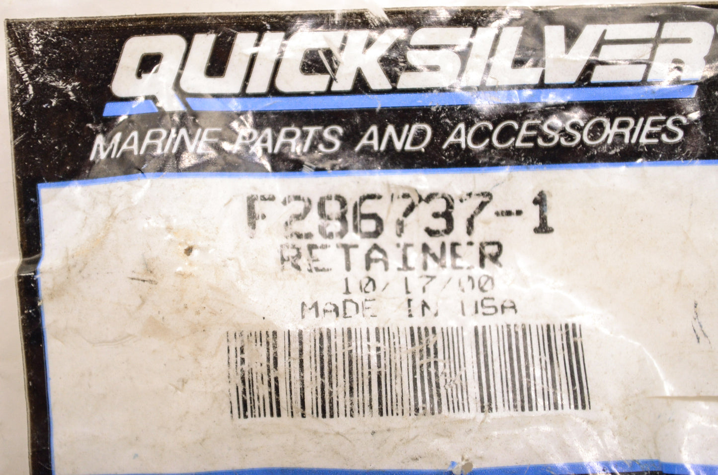 New OEM Quicksilver Mercury Marine Retainer NOS