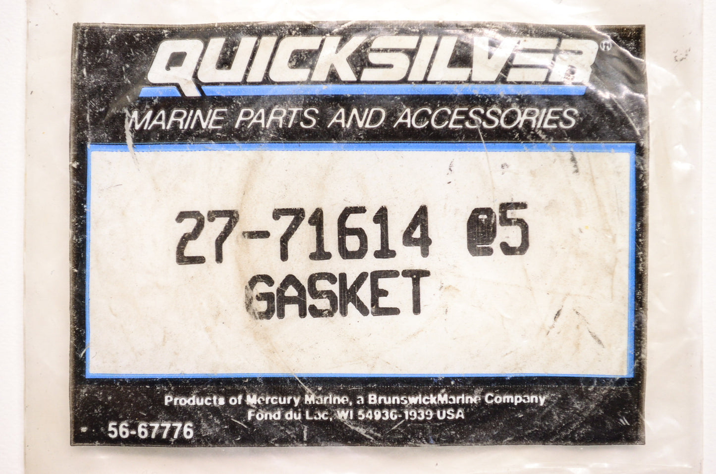Quicksilver 27-71614 Mercury Marine Gasket Qty 5 NOS