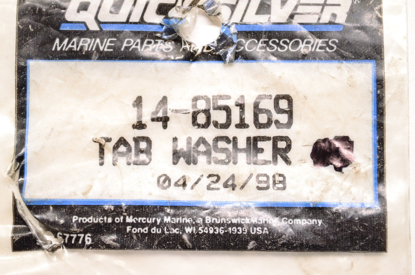 New OEM Quicksilver Mercury Marine Tab Washer NOS