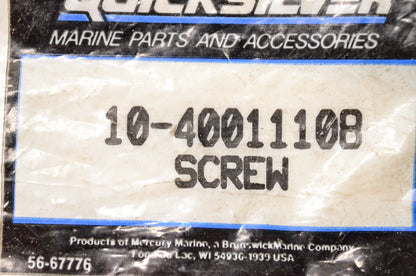 New OEM Quicksilver Mercury Marine Screw Qty 2 NOS