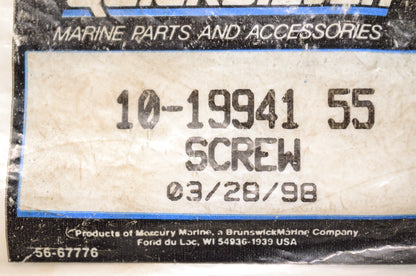 Quicksilver 10-19941 55 Mercury Marine Screw Qty 5 NOS