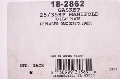 New Sierra Manifold to Leaf Plate Gasket 25/35 HP NOS