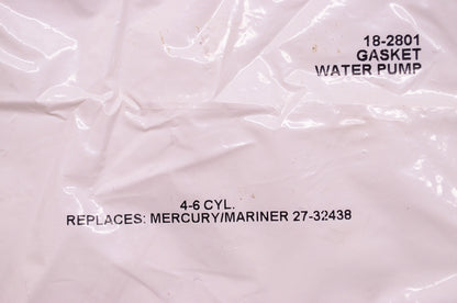 New Sierra Water Pump Gasket Mercury 4-6 Cylinder NOS