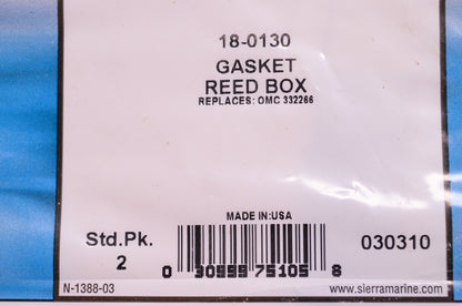 New Sierra Reed Box Gasket Qty 2 NOS