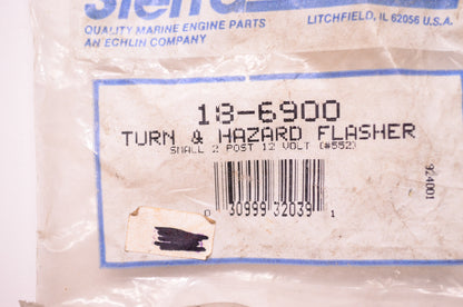 Sierra 18-6900 Turn & Hazard Flasher Small 2 Post 12 V (#552) NOS