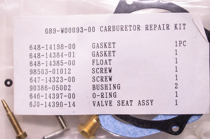 New Sierra Carburetor Kit Yamaha NOS