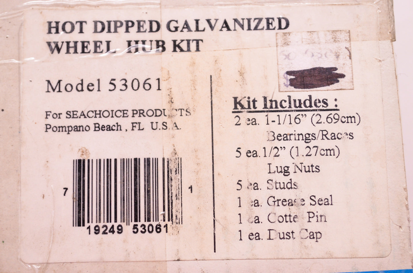 New Seachoice Products Hot Dipped Galvanized Wheel Hub Kit NOS