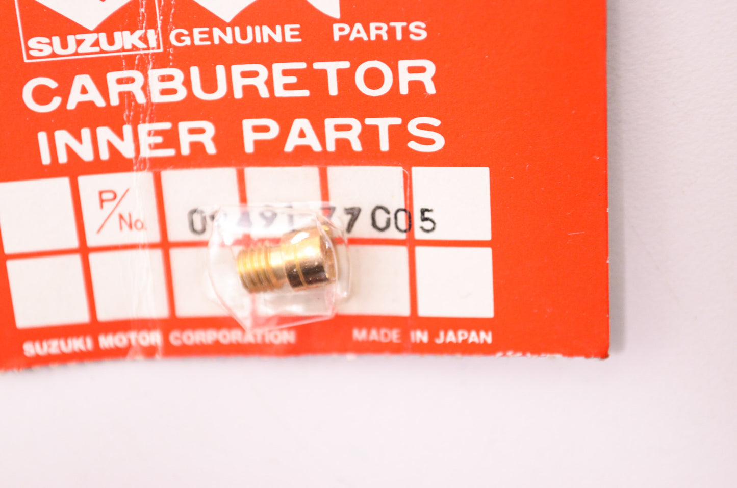 New OEM Suzuki 09491-77005 Carb Carburetor Main Jet NOS