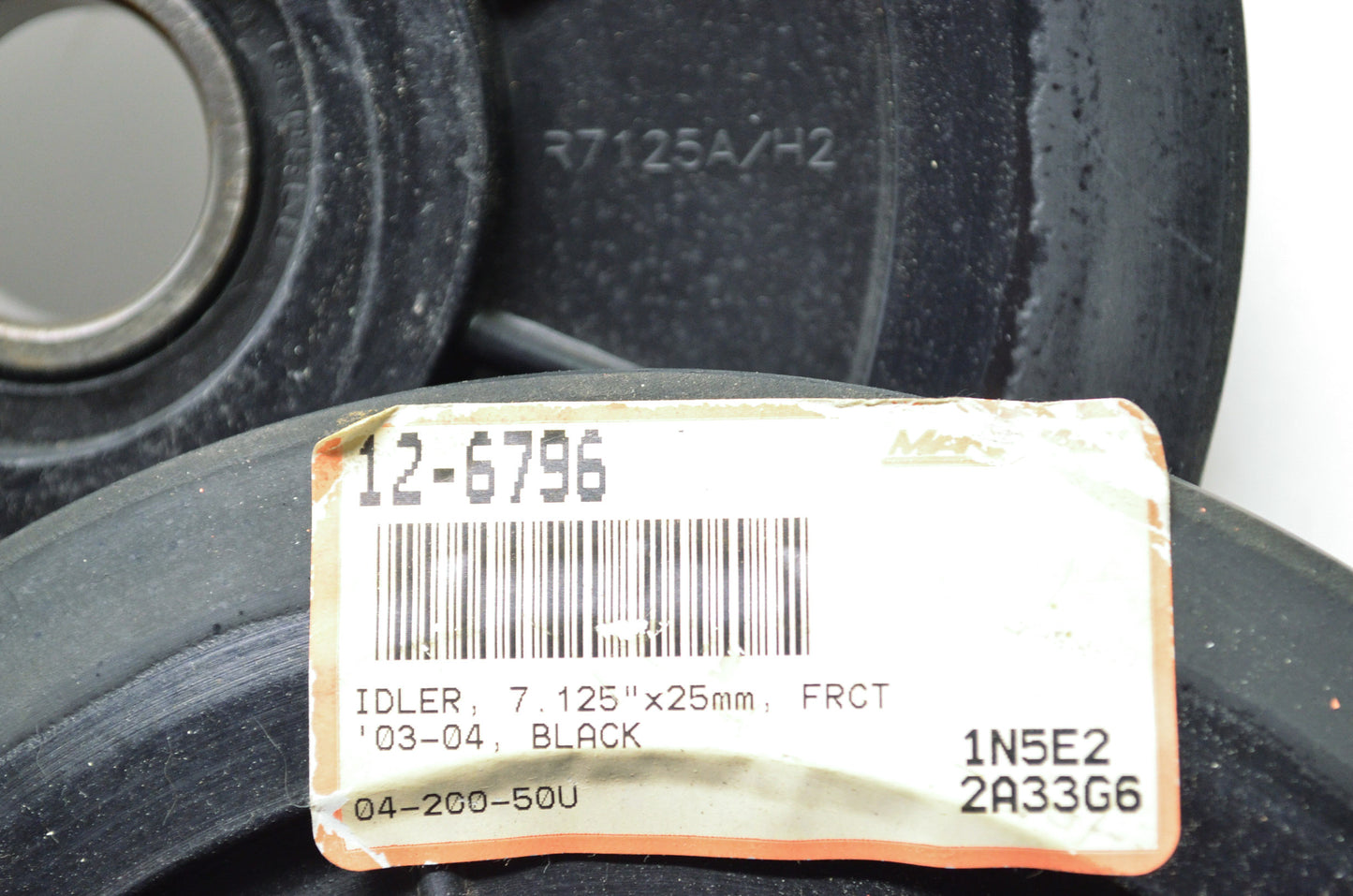 New PPD Black Idler Wheel 7.125' x 25mm FRCT NOS