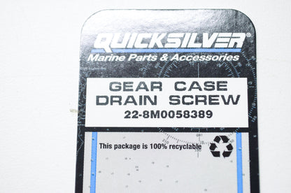 New OEM Quicksilver Mercury Marine Gear Case Drain Screw NOS