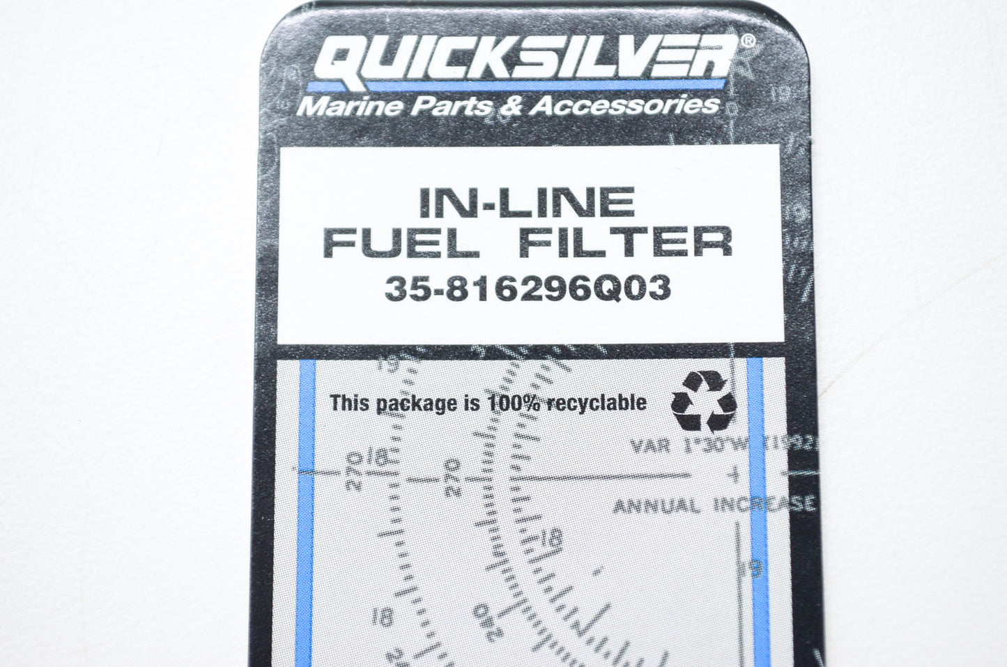 New OEM Quicksilver Mercury Marine In Line Fuel Filter NOS