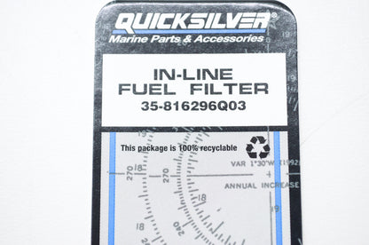 New OEM Quicksilver Mercury Marine In Line Fuel Filter NOS