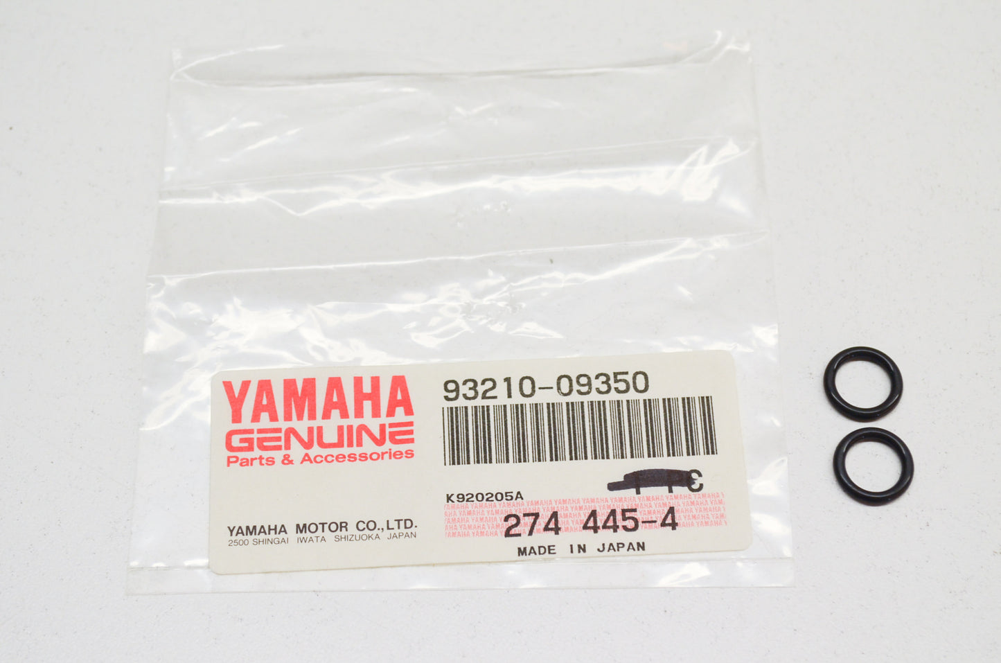 OEM Yamaha 93210-09350-00 O-Ring Qty 2 NOS