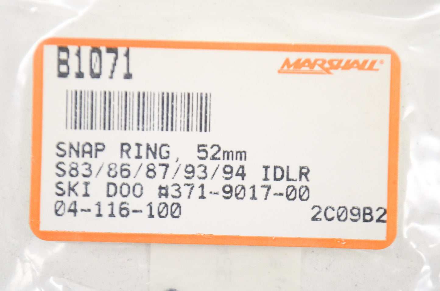 New Marshall Snap Ring Ski-Doo NOS