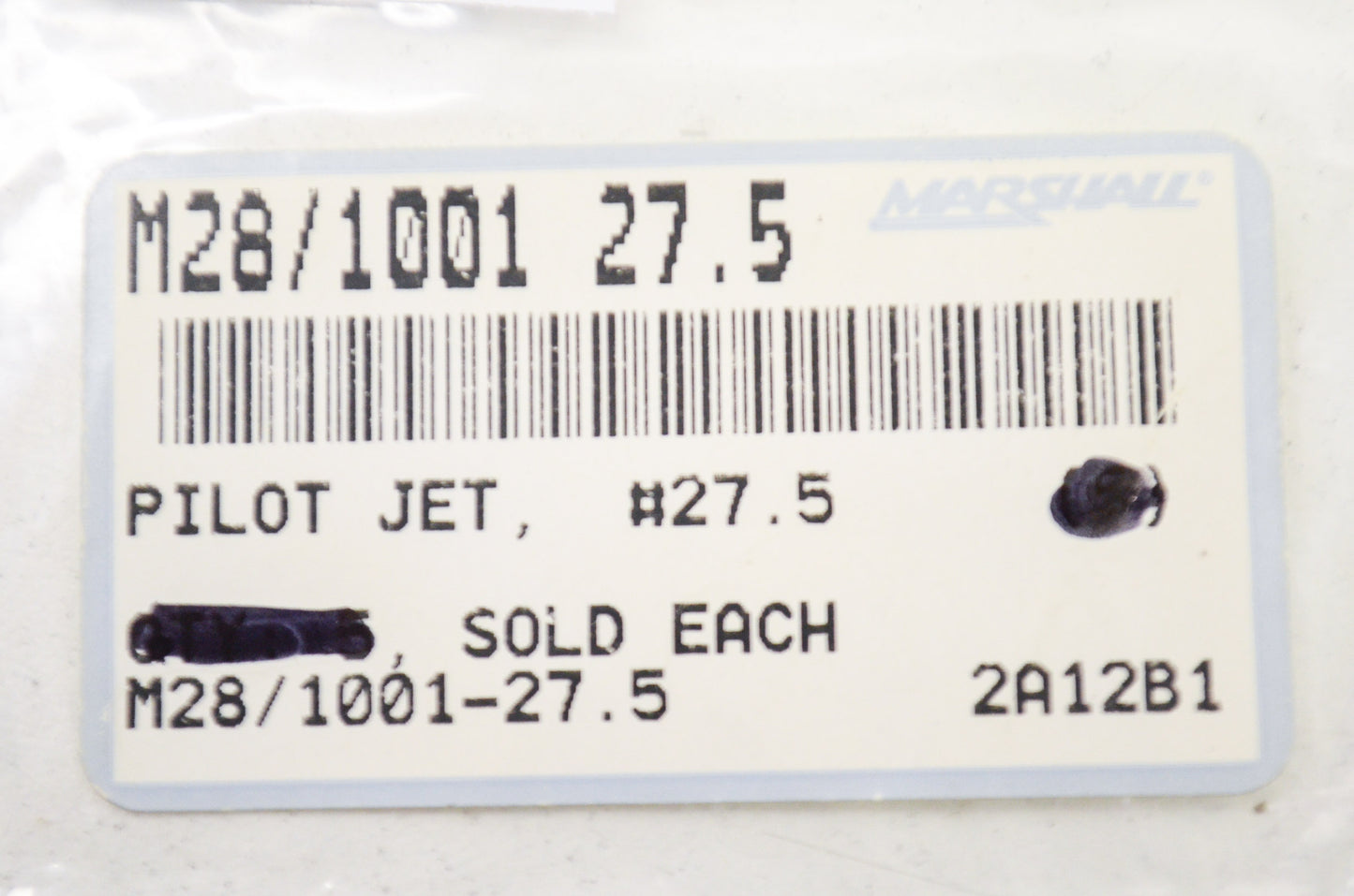 Marshall M28/1001 27.5, M28/1001-27.5 Pilot Jet Qty 2 NOS