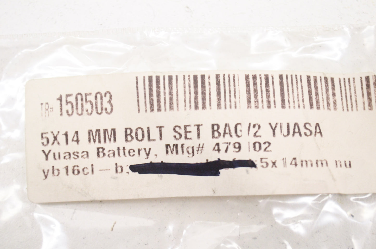 YUASA 150503, 479102 Battery Nut Bolt Set NOS