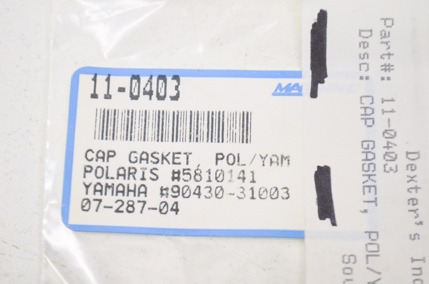Oil Cap Gasket Polaris Yamaha Qty 2 NOS