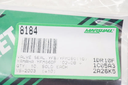 New Vesrah Valve Seal Qty 2 Yamaha YFB YFM 250 660F NOS